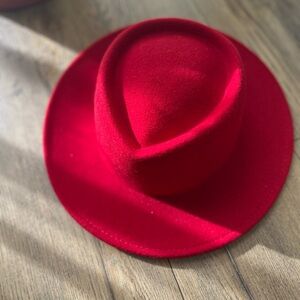 Urban Outfitters Vibrant Red Wool Hat